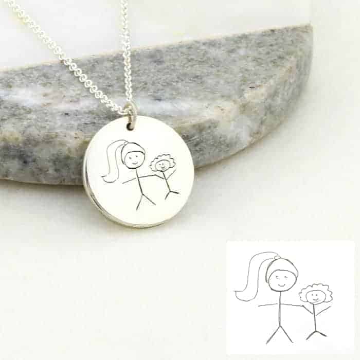 Kids Drawing coin Necklace-5-700x700