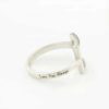 Geometric rings engraved ring silvery