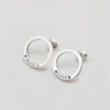 Personalised Hollow Coin Stud Earrings - Image 2