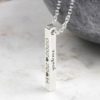 Four Sided Personalised Bar Necklace South Africa