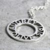 Personalised Necklace Roman Cutout Name Necklace Silvery Jewellery