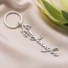 Birth Month Flower Name Key Ring - Stainless Steel