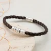 Message Braided Leather Bracelet - Image 2