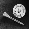Personalised Sterling Silver Golf Ball Marker & Tee Set