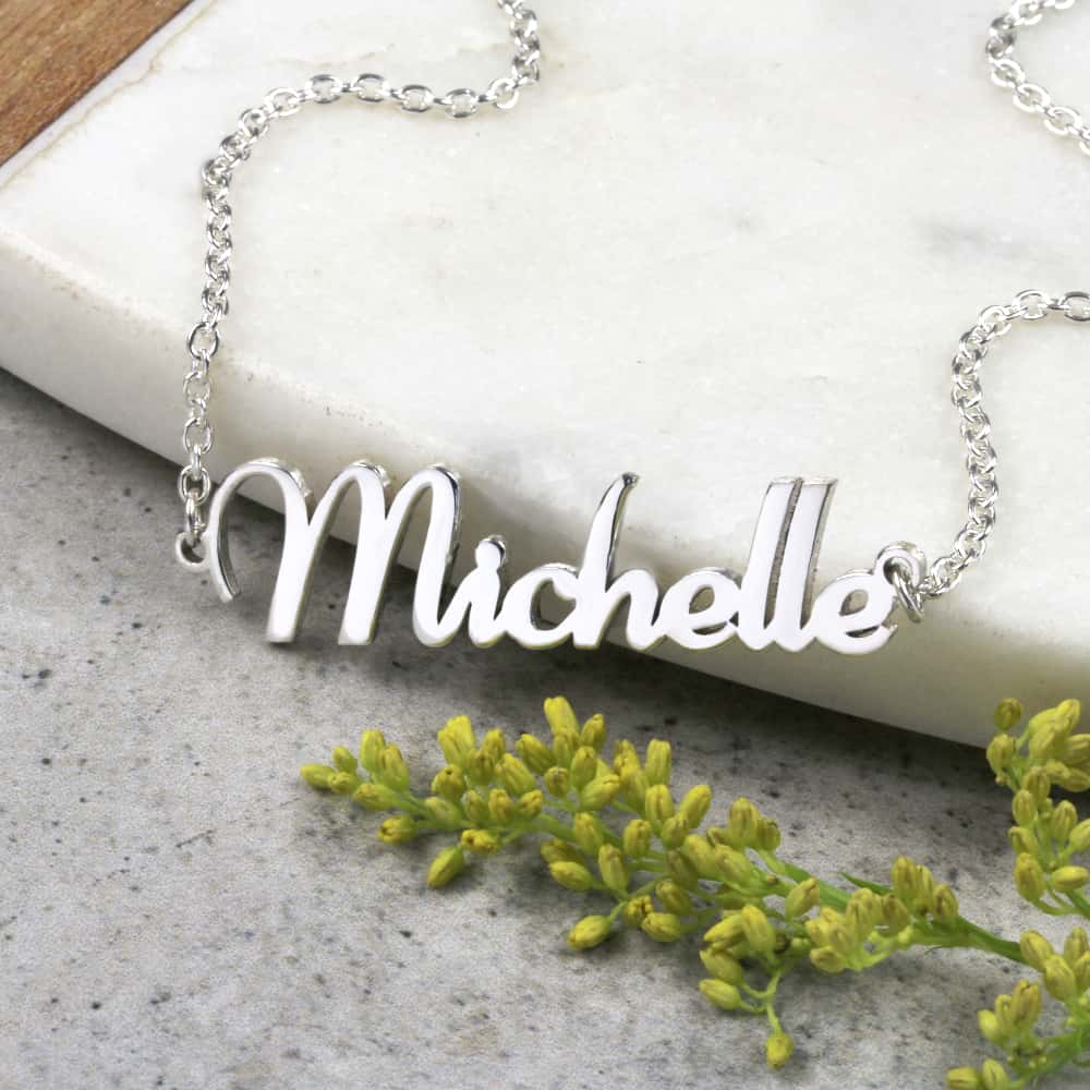 Sterling Silver Name Necklace for Women in the UK by Silvery Jewellery