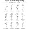 Birth Month Flower & Name Oval Charms Necklace - Image 3