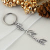 Birth Month Flower Name Key Ring - Stainless Steel - Image 3