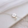 Engraved Coin & Pearl Charm Connector Bracelet - Image 2