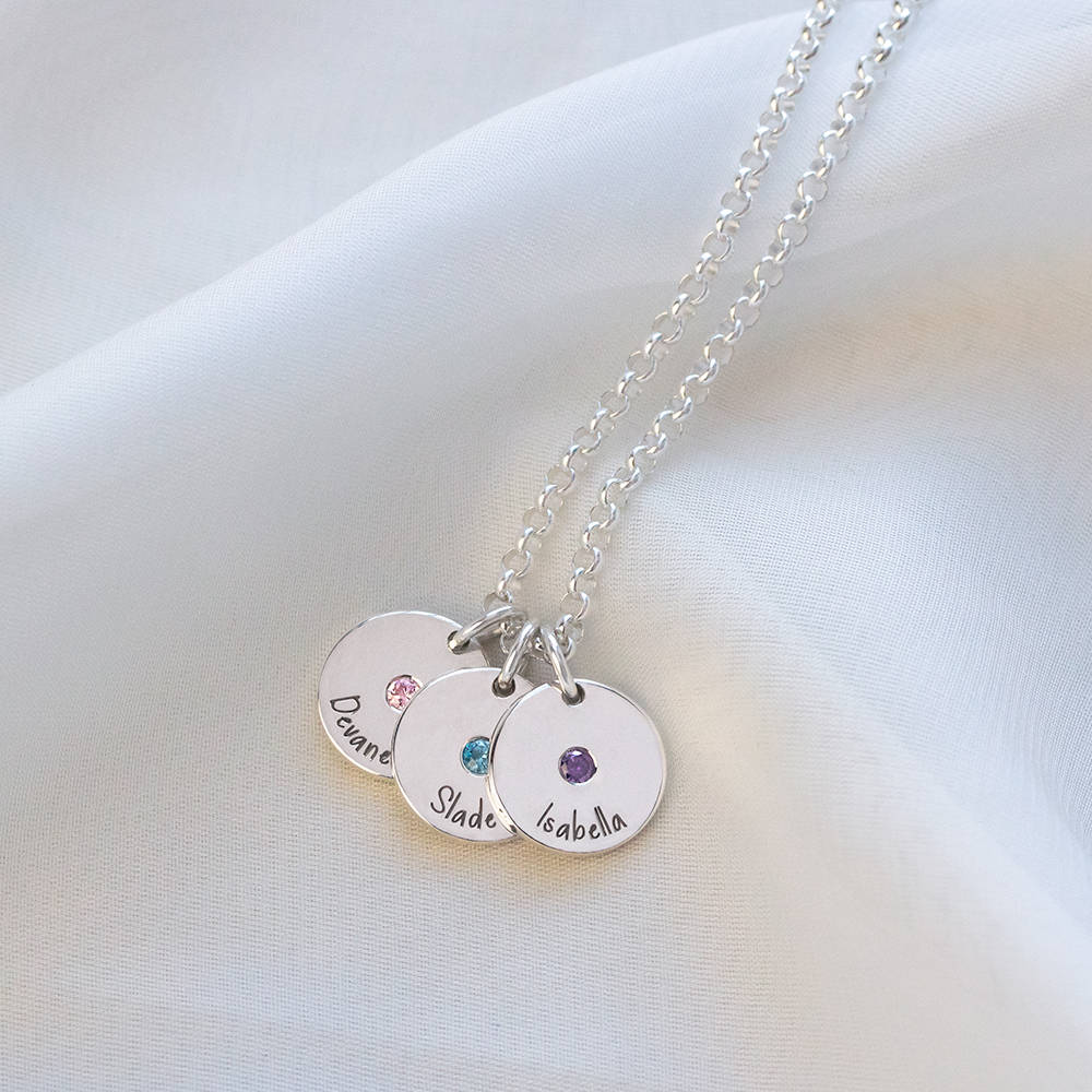 Personalised Disc Necklace in the UK by Silvery Jewellery