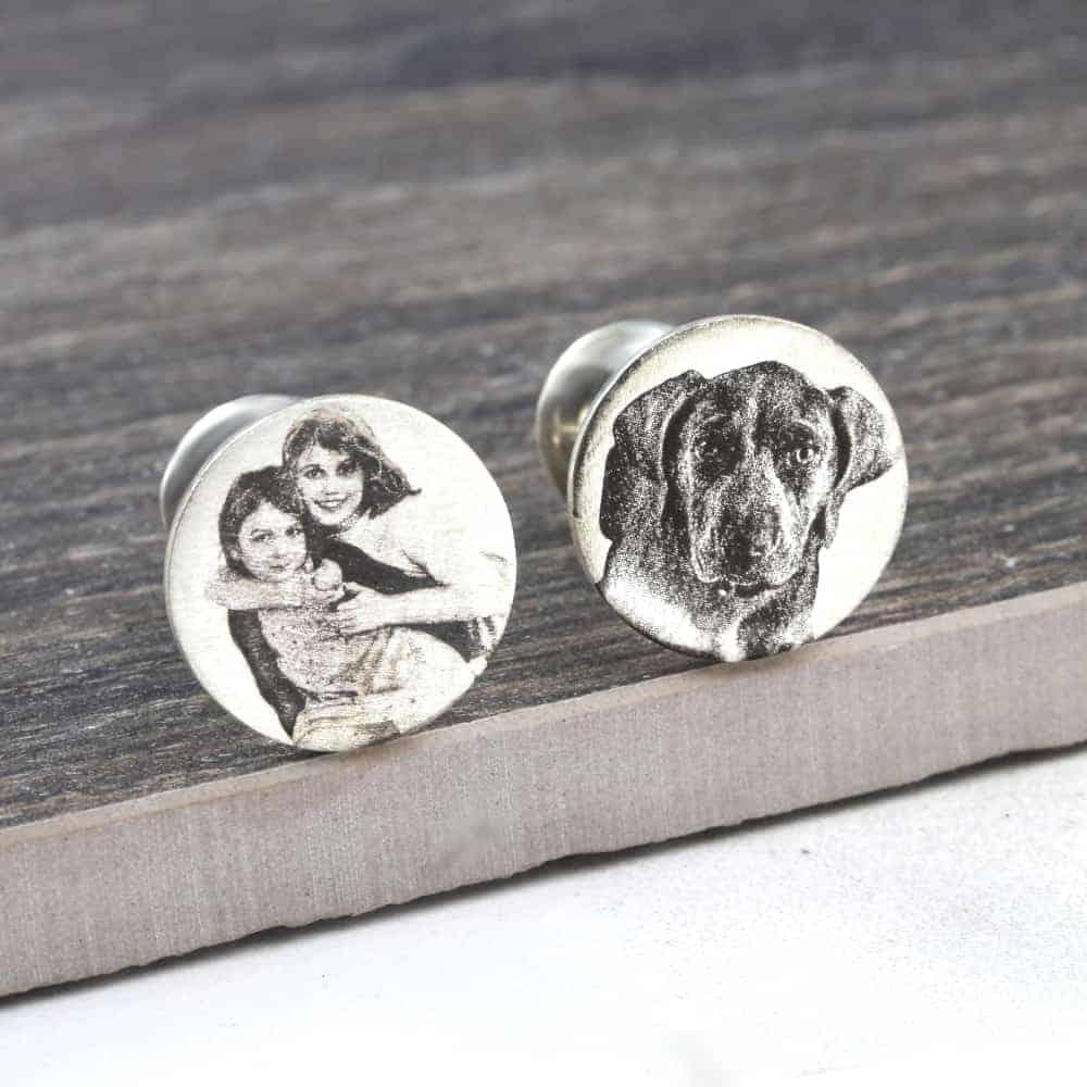 Photo Engraved Cufflinks by Silvery Jewellery in the United Kingdom