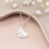 Initial & Engraved Heart Necklace - Image 2