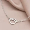 Heart Knot Connector Necklace - Image 2