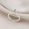 Tri Marquise Birthstone Ring (Select Stone Colours) - Image 3