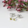 Square Birthstone Stud Earrings