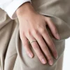 Milgrain Half Eternity Birthstone Ring (Select Stone Colours) - Image 3