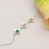 Birthstone Flower Connector Bracelet (SELECT 1-5 FLOWERS) - Image 4