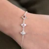 Birthstone Flower Connector Bracelet (SELECT 1-5 FLOWERS) - Image 3