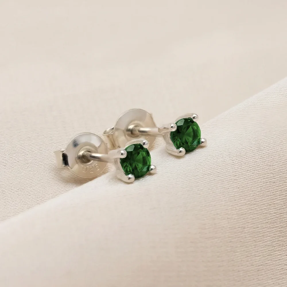 3mm Birthstone Stud Earrings