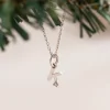 Dainty Initial Birthstone Necklace