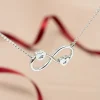 Infinity Initials Heart Necklace - Image 2