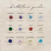 Dainty Initial Birthstone Necklace & Birthstone Stud Earrings - Image 3