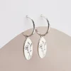 Birth Month Flower Huggie Hoop Earrings - Image 3