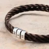 Double Twist Leather Couplings Bracelet (Select 1 - 5 Couplings) - Image 2