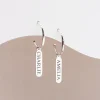 Personalised Bar Huggie Hoop Earrings - Image 3