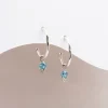 Tiered Birthstone Huggie Hoop Earrings - Image 3