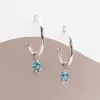 Tiered Birthstone Huggie Hoop Earrings
