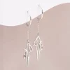 Birth Month Flower Dangle Hoop Earrings