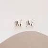 Script Initial Stud Earrings - Image 3