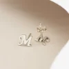 Script Initial Stud Earrings