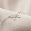 Birthstone Bow Connector Bracelet - Image 2