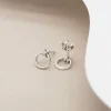 Circle & Knot Stud Earrings - Image 2