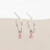Teardrop Birthstone Huggie Hoop Earrings - Image 3