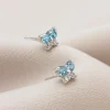Butterfly Birthstone Stud Earrings