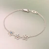 Open Flower Birthstone Bracelet (SELECT 1-5 FLOWERS) - Image 2
