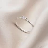 Dainty Baguette Birthstone Ring (Select Stone Colour) - Image 3