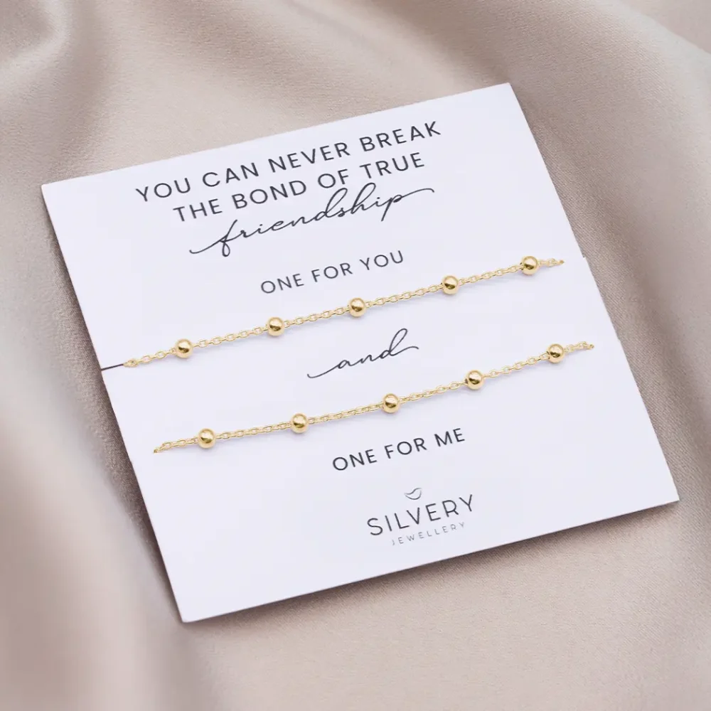 FRIENDSHIP BRACELETS FOR 2 DEWDROP BRACELET SET