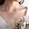 Open Flower Birthstone Necklace (SELECT 1-5 FLOWERS) - Image 3