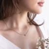 Open Flower Birthstone Necklace (SELECT 1-5 FLOWERS) - Image 2