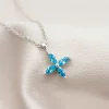 Marquise Flower Birthstone Pendant Necklace - Image 2