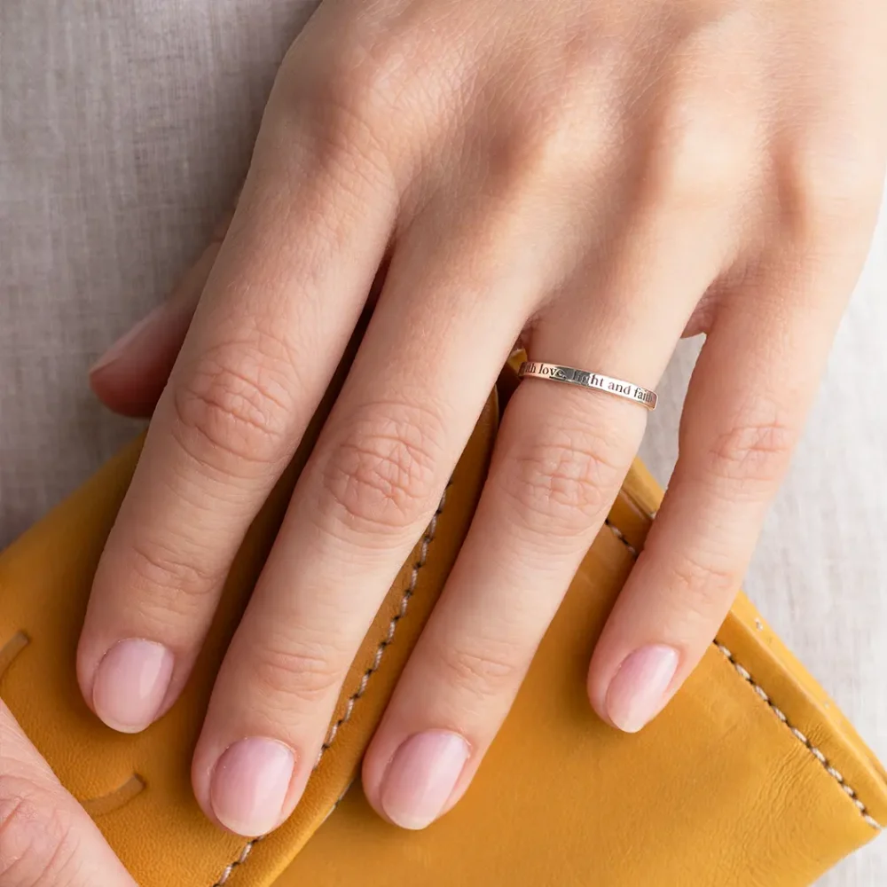 Engraved Dainty Ring
