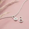 Birthstone Lock Pendant Necklace - Image 2