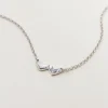 Dainty Double Hearts Diamond Necklace - Image 2
