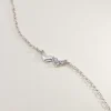 Dainty Double Hearts Diamond Necklace - Image 3