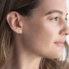 Pebble Heart Stud Earrings - Image 2