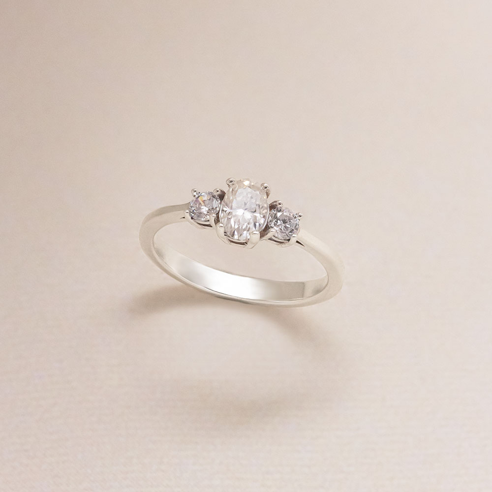 Oval Diamond Trilogy Ring