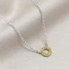 Dainty Halo Birthstone Necklace - Image 2